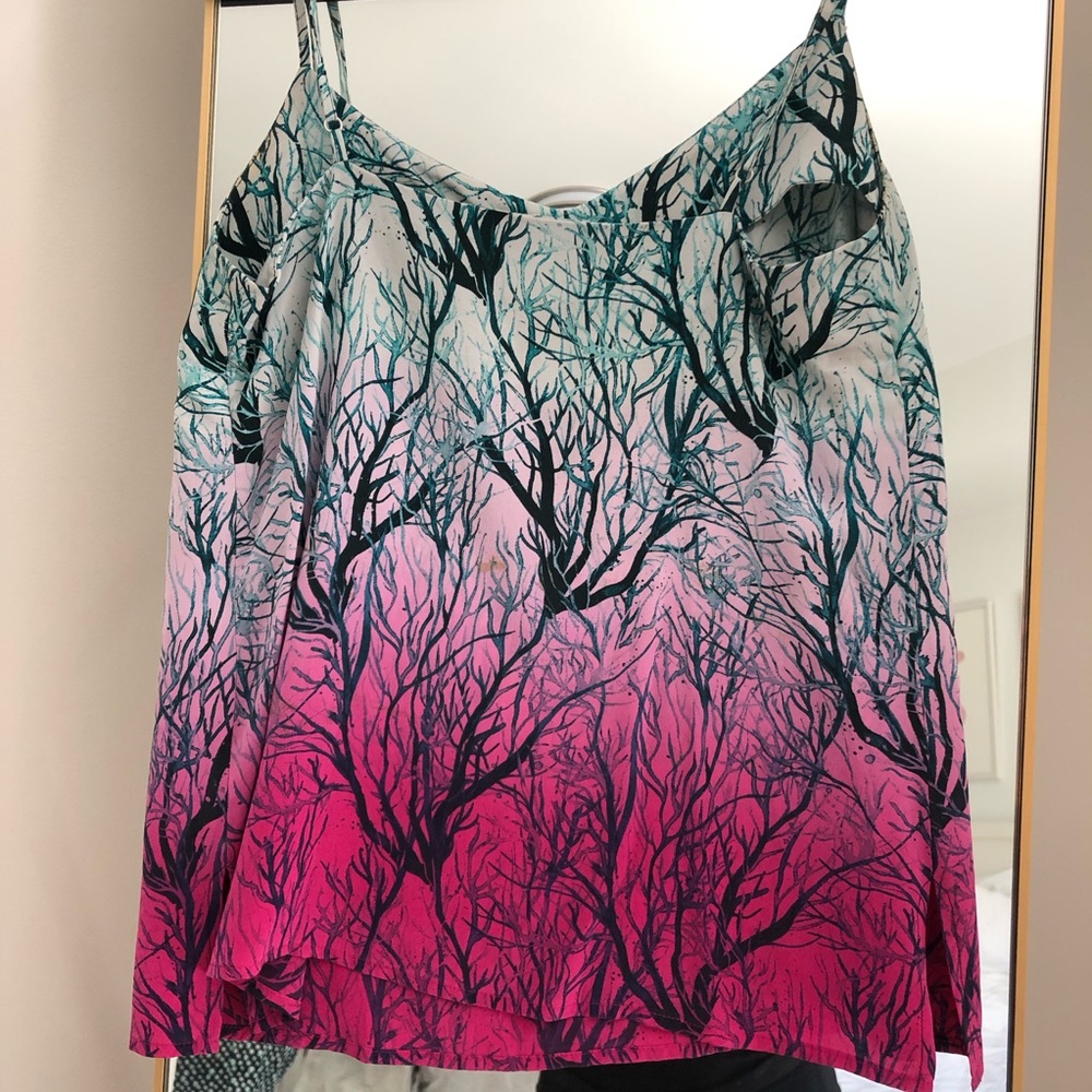 French Connection Sea Fern silk top - Picture 8 of 8